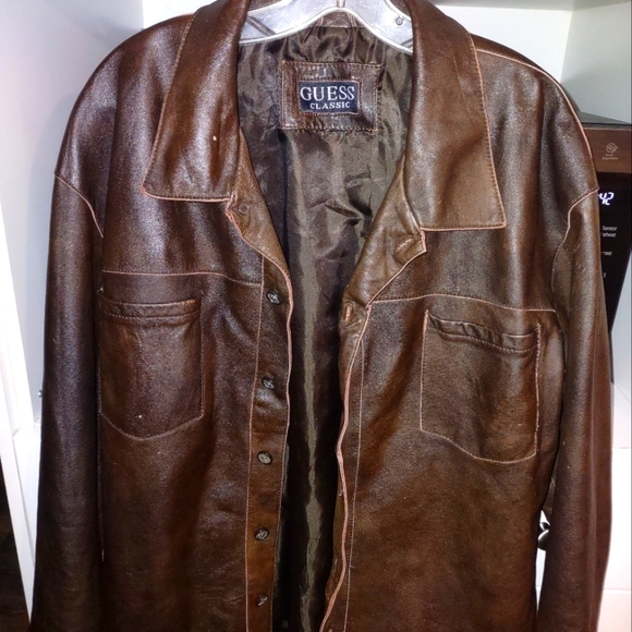 Vintage Guess Nappa Lambskin Jacket - Picture 1 of 5